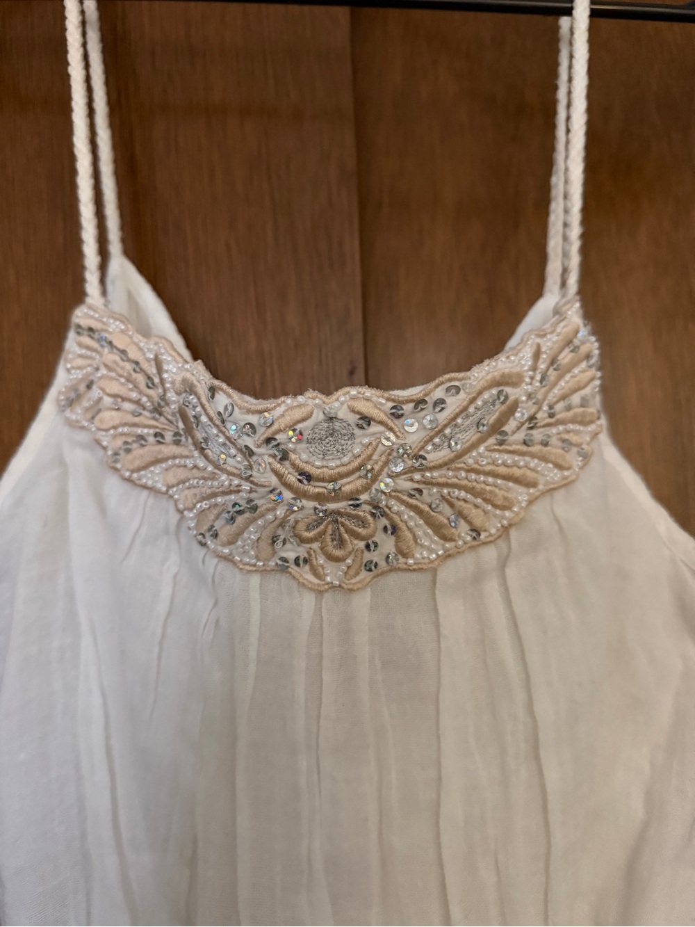 Calypso Beaded Gauze Embroidered Dress